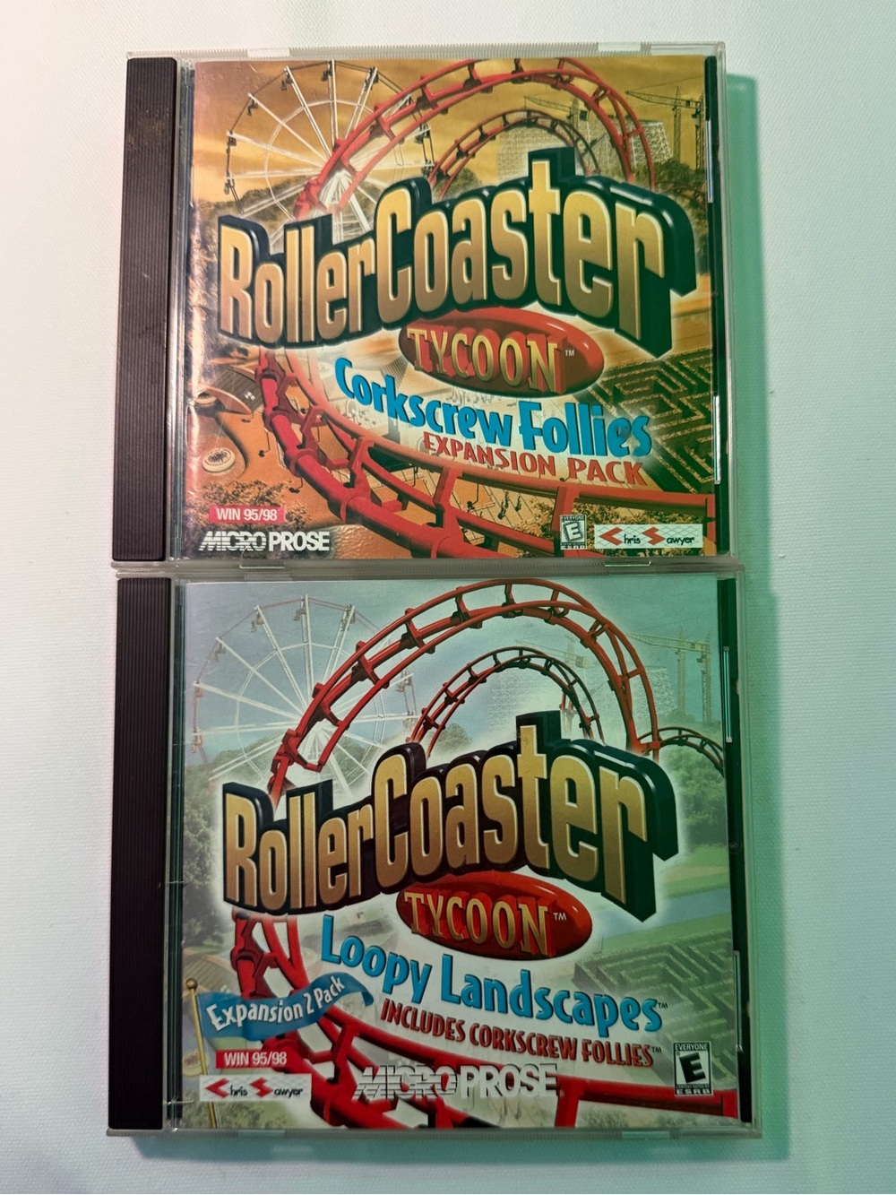 Roller Coaster Tycoon Corkscrew Follies And Loopy Landscapes Expansion Packs PC